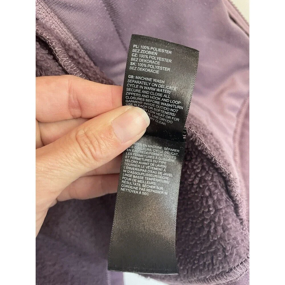 North Face Jacket Womens XS Full‎ Zip Long Sleeve Outdoors Purple Fleece Soft